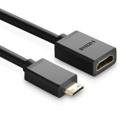 UGREEN 20137 Mini HDMI Male to HDMI Female 22CM Adapter UGREEN 20137 Mini HDMI Male to HDMI Female 22CM Adapter